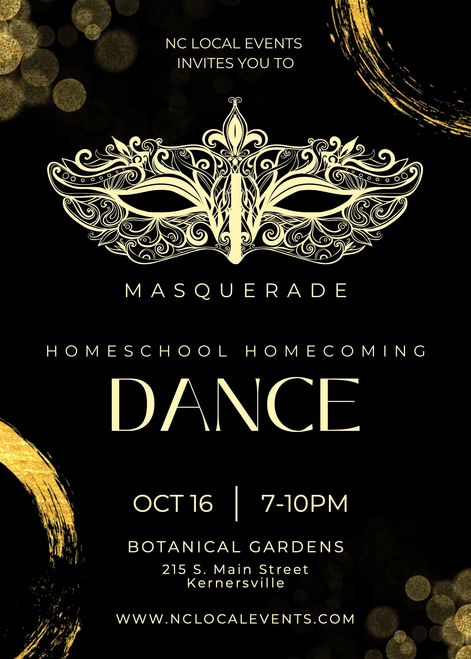 Homecoming 2025: Masquerade flyer